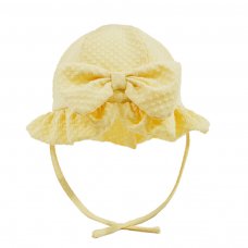 H68-LEM: Lemon Hat w/Bow (0-24 Months)